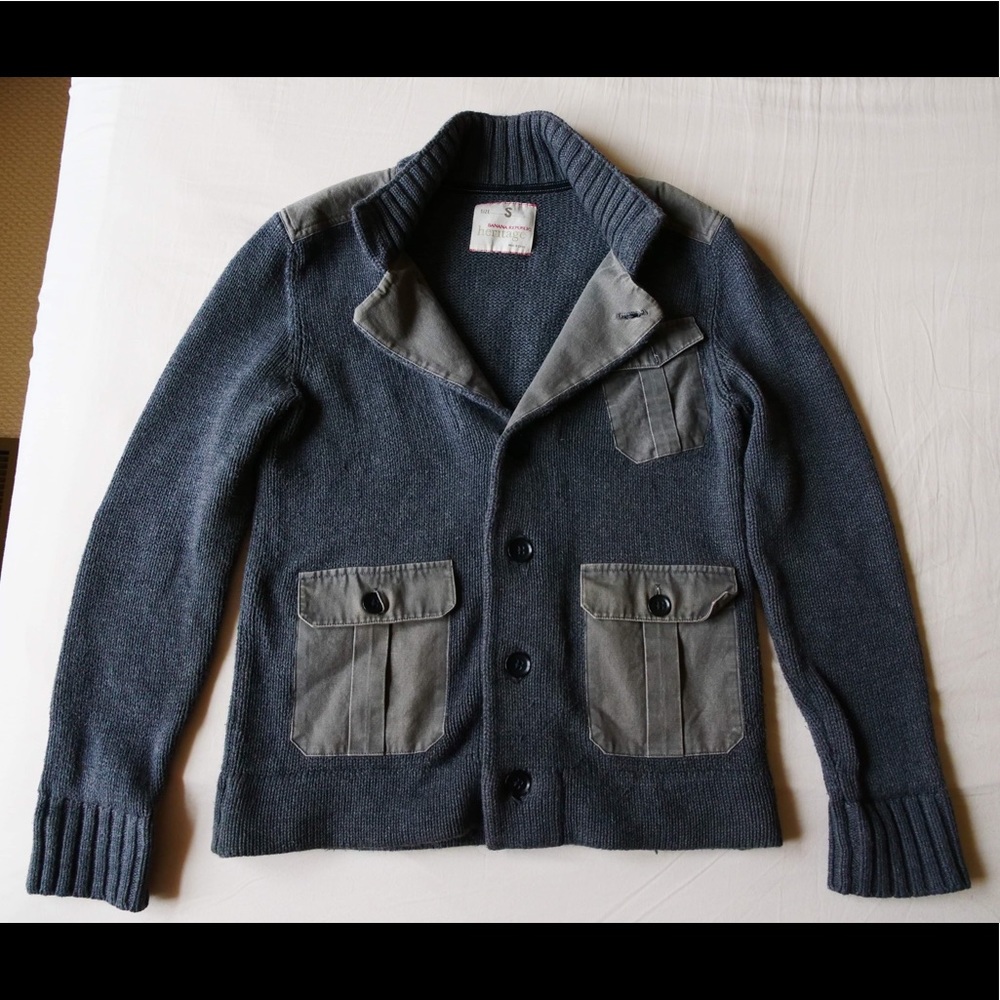 Banana Republic Gray Heritage Sweater Coat